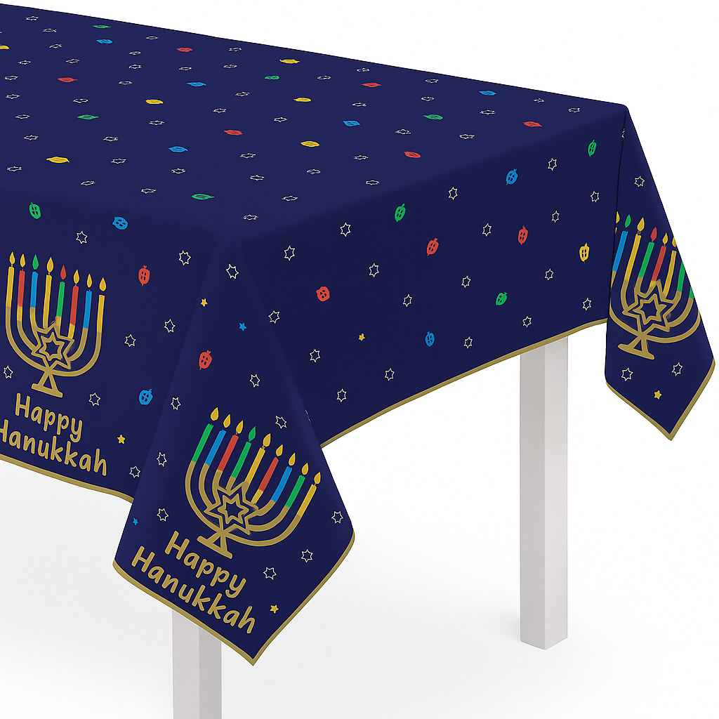 Hanukkah Joy Plastic Table Cover