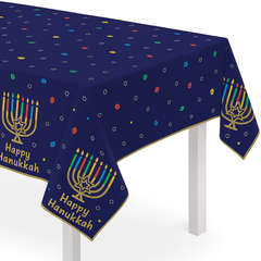 Hanukkah Joy Plastic Table Cover