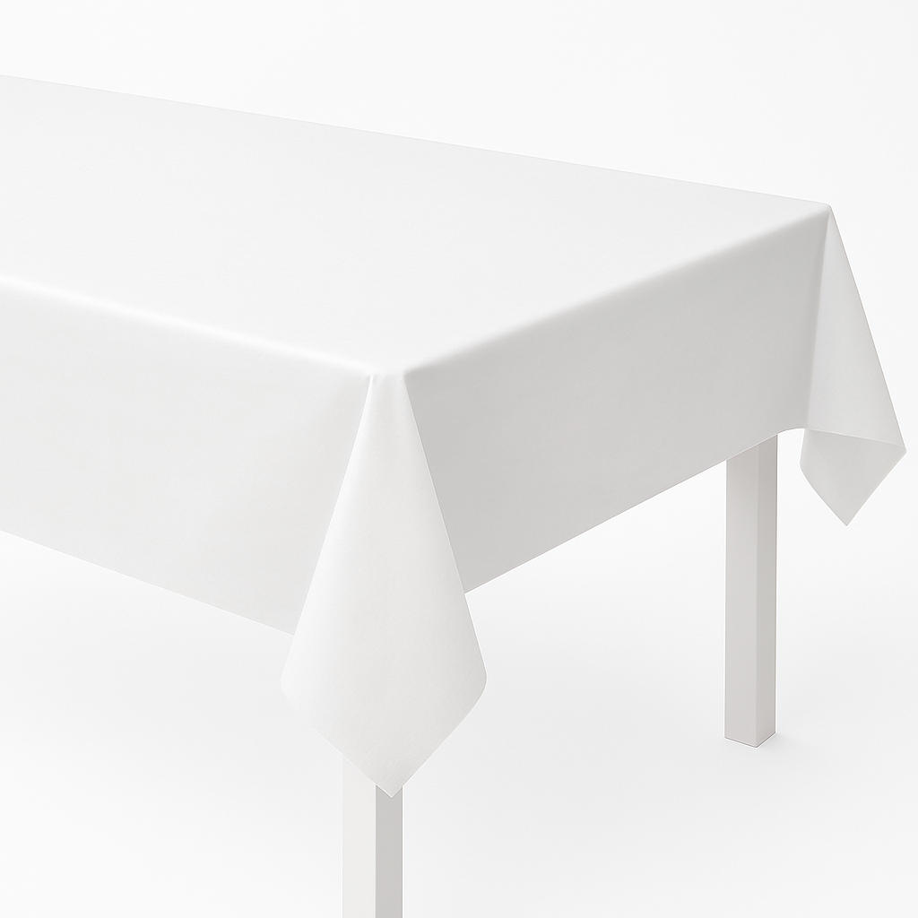 Elegant White Premium Paper Table Cover - 54 x 102 Inch