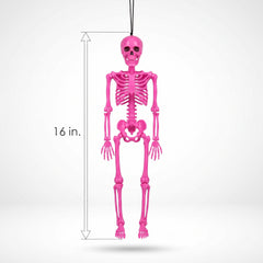 16-Inch Pink Skeleton Halloween Decoration