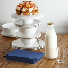 3 Ply China Blue Scalloped Napkins - 20 Ct.