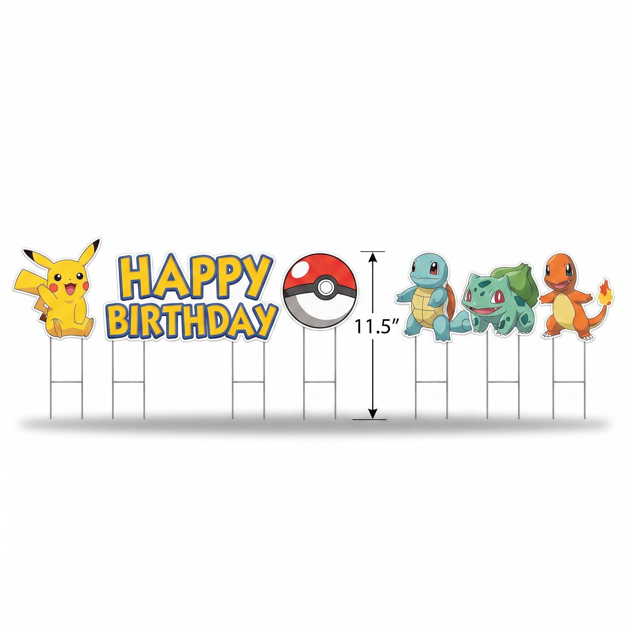 Pokemon "Happy Birthday" Yard Stake Decorations