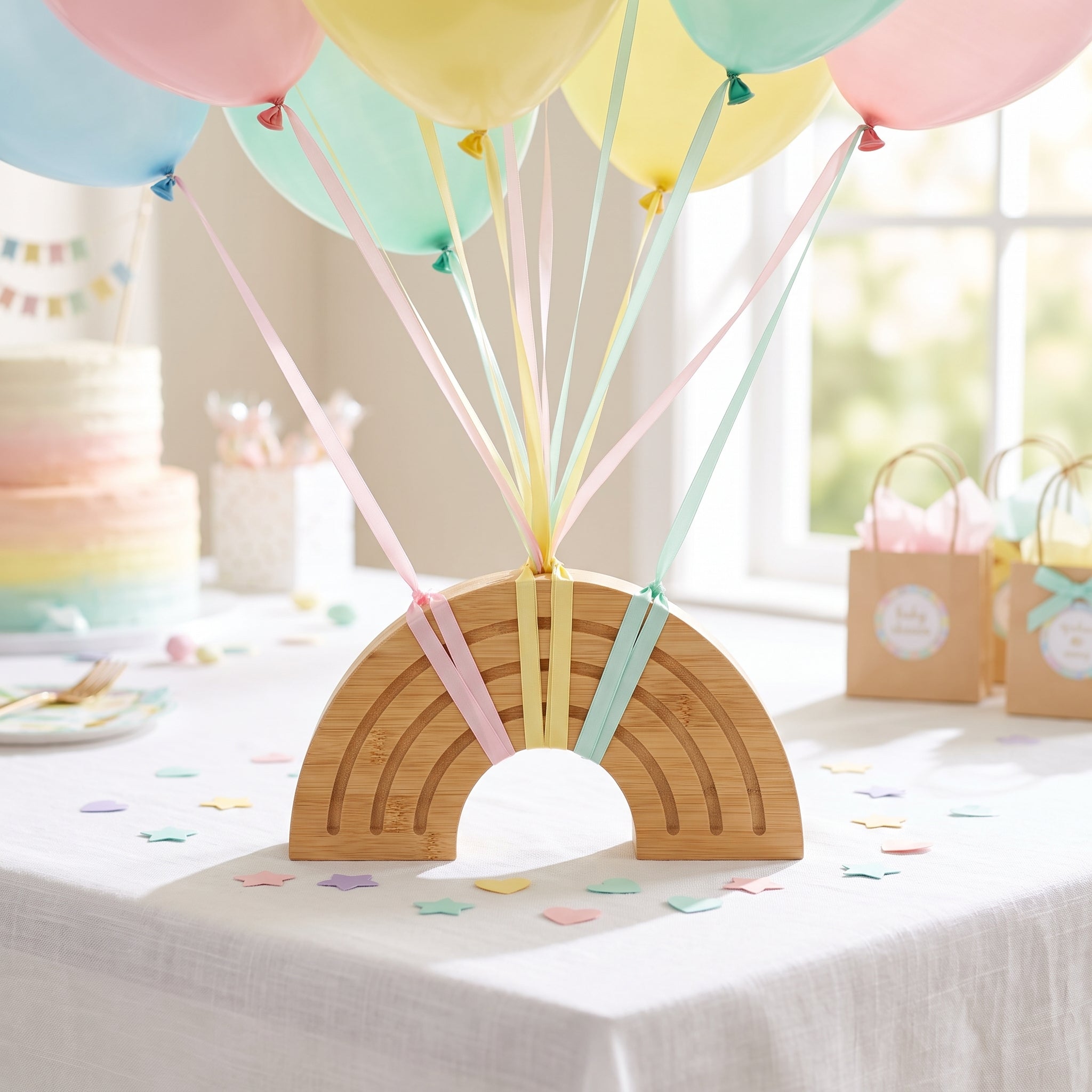 Bamboo Rainbow Balloon Weight