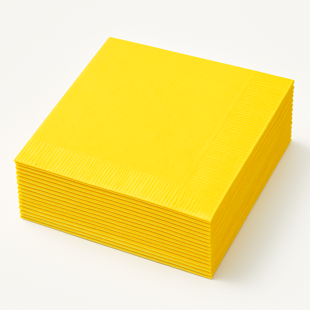 Go Brightly Yellow Beverage Napkins - 32 Count - 5 In. X 5 In.