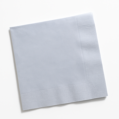 Elegant Silver Lunch Napkins - Pack of 20