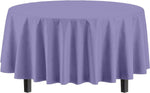 Round Lavender Plastic Table Cover - 84 in.