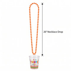 Fiesta Beaded Necklace with Shot Glass - 5 oz