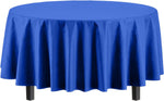 Dark Blue Round Plastic Table Cover - 84 in.