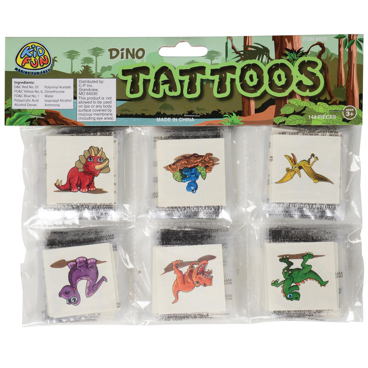 Dino Tattoos (Sold By Gross)
