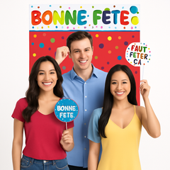 Colorful "Bonne F√™te" Scene Setter Kit with Props