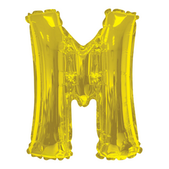 34 In. Gold Letter M Balloon
