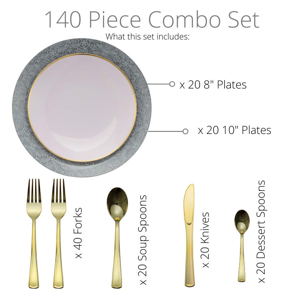 Disposable Ornamental Dinnerware Set