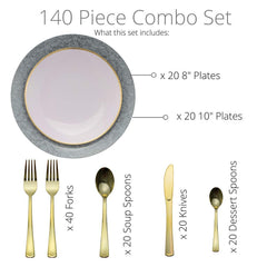 Disposable Ornamental Dinnerware Set