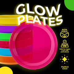 7 In. Neon Assorted Color Plastic Plates | Case of 720