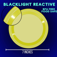 7 In. Neon Assorted Color Plastic Plates | Case of 720