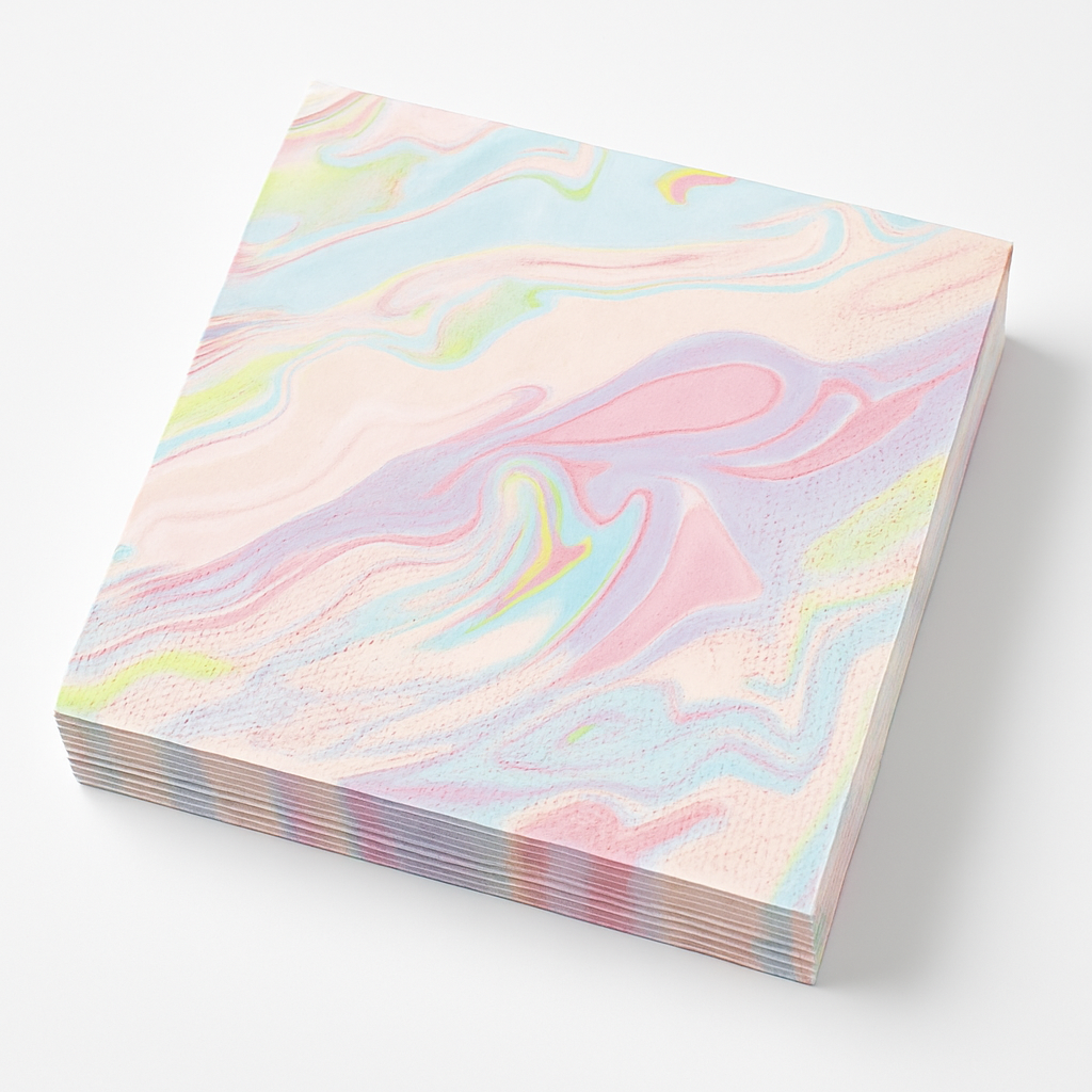 Pastel Marble Beverage Napkins