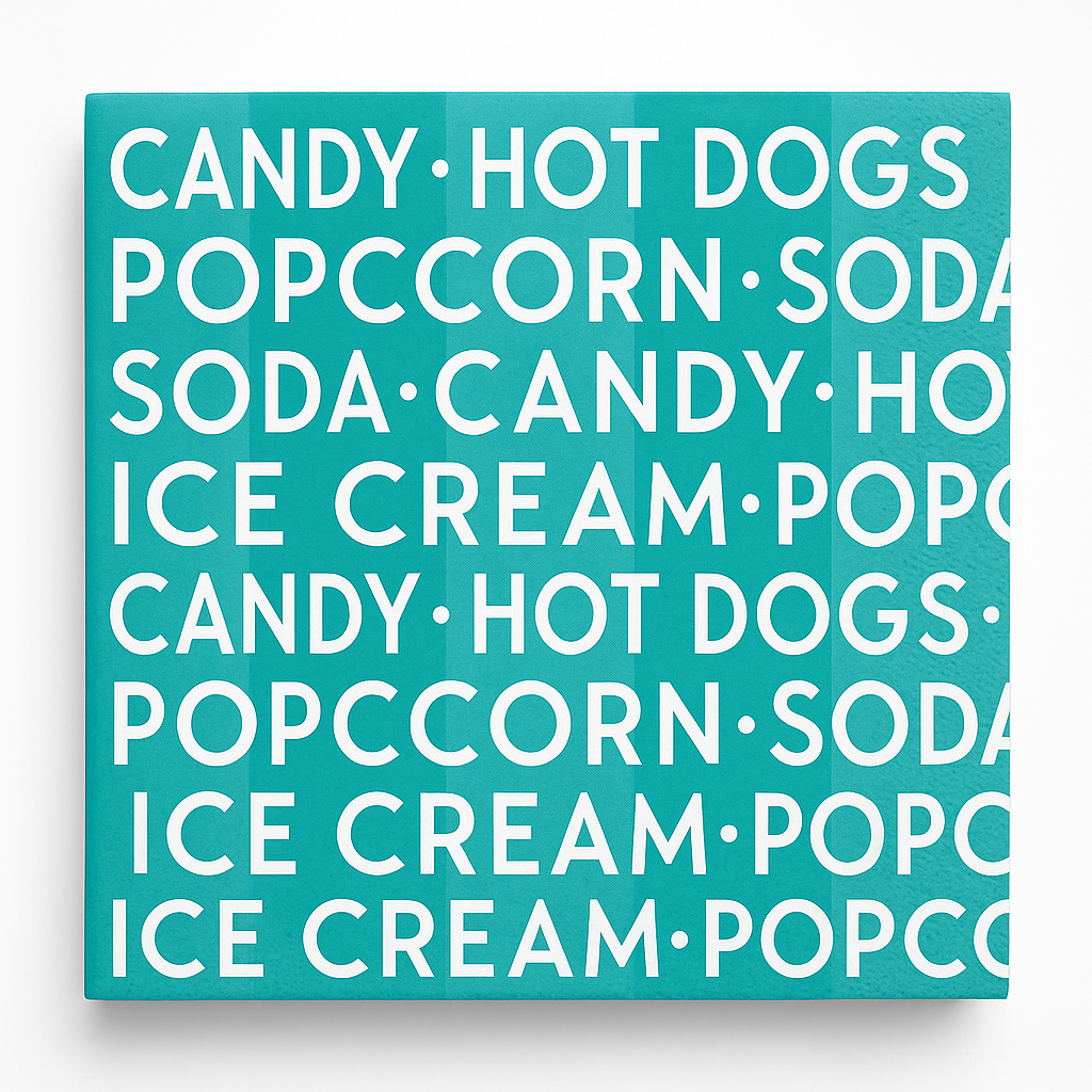 Movie Night Beverage Napkins - Hollywood Party Theme, 40 Pack