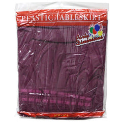 Party Dimensions Single Count Plastic Table Skirt, 29 By 14-Feet, Berry