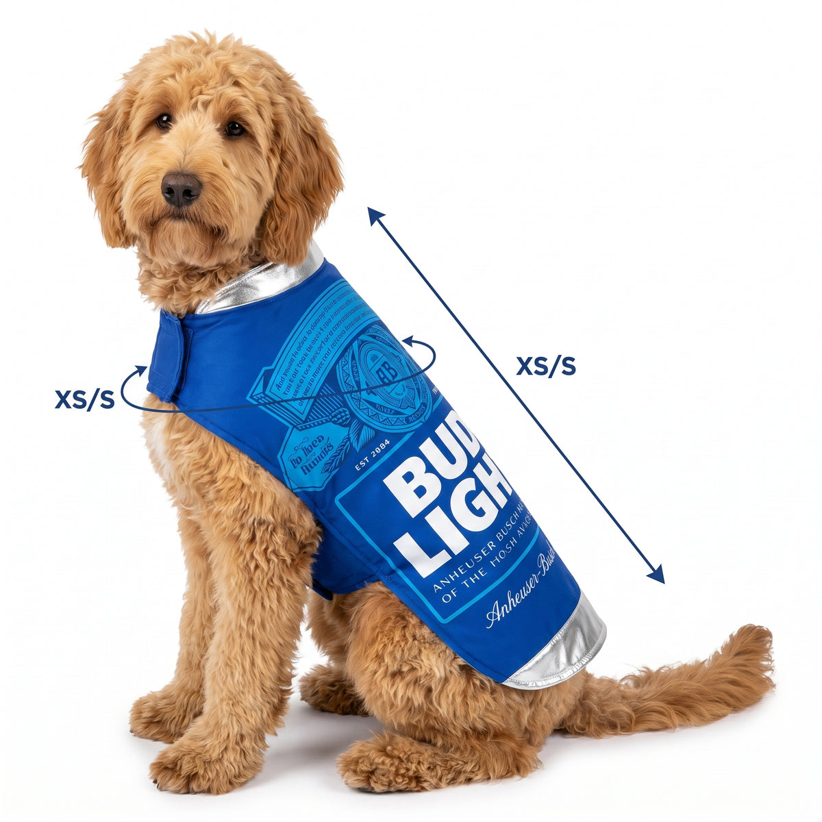 Bud Light Dog Costume XS/S - Halloween Pet Outfit