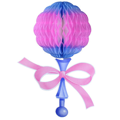 16in. Blue/ Pink Rattle Decoation