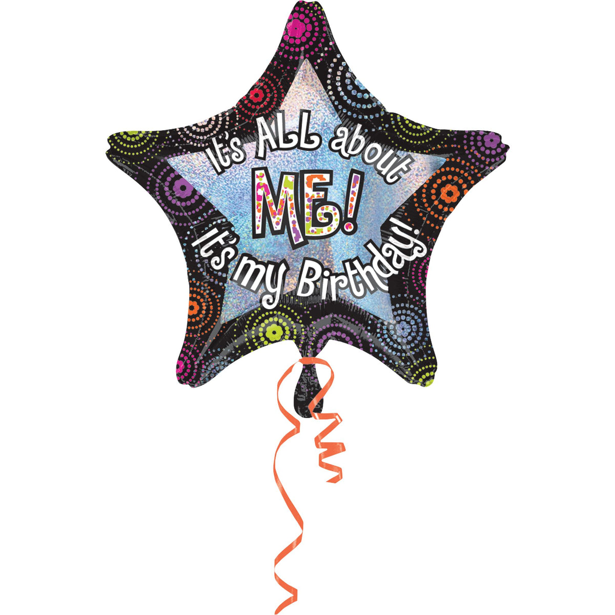Star-Shaped "It's All About Me" Birthday Foil Balloon