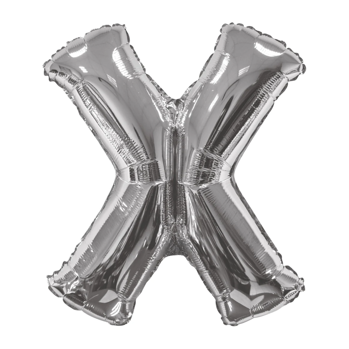34 In. Silver Letter X Balloon
