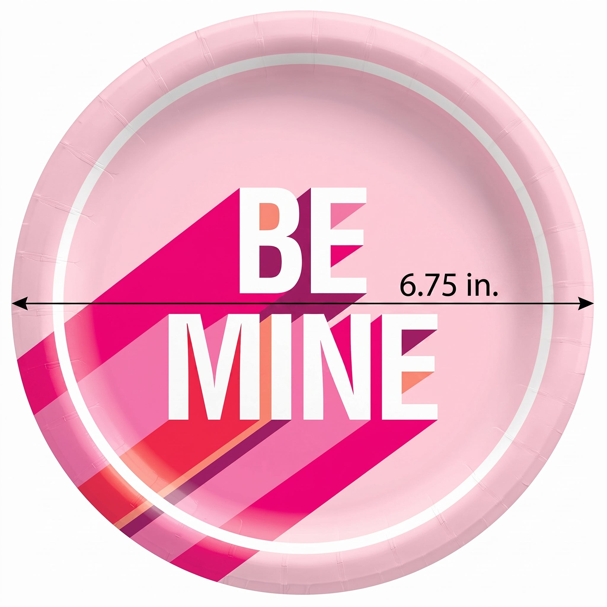 Retro Love Valentine's Day Paper Plates - 6.75"