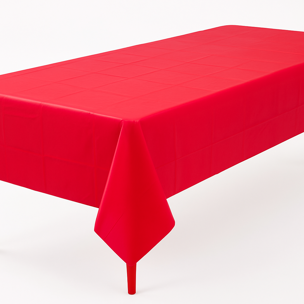 Festive Green Plastic Table Cover - 54x108 inches