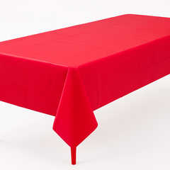 Festive Green Plastic Table Cover - 54x108 inches