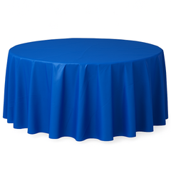 Classic Clear Round Plastic Table Cover - 84"