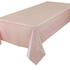Opalescent Pink Reusable Table Cover - 54" x 102" for Weddings & Showers