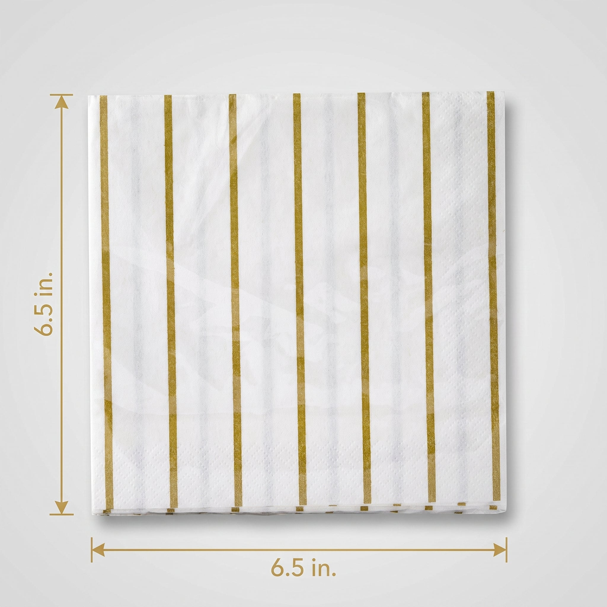 Elegant Gold Motif Luncheon Napkins - 6.5 In. X 6.5 In.