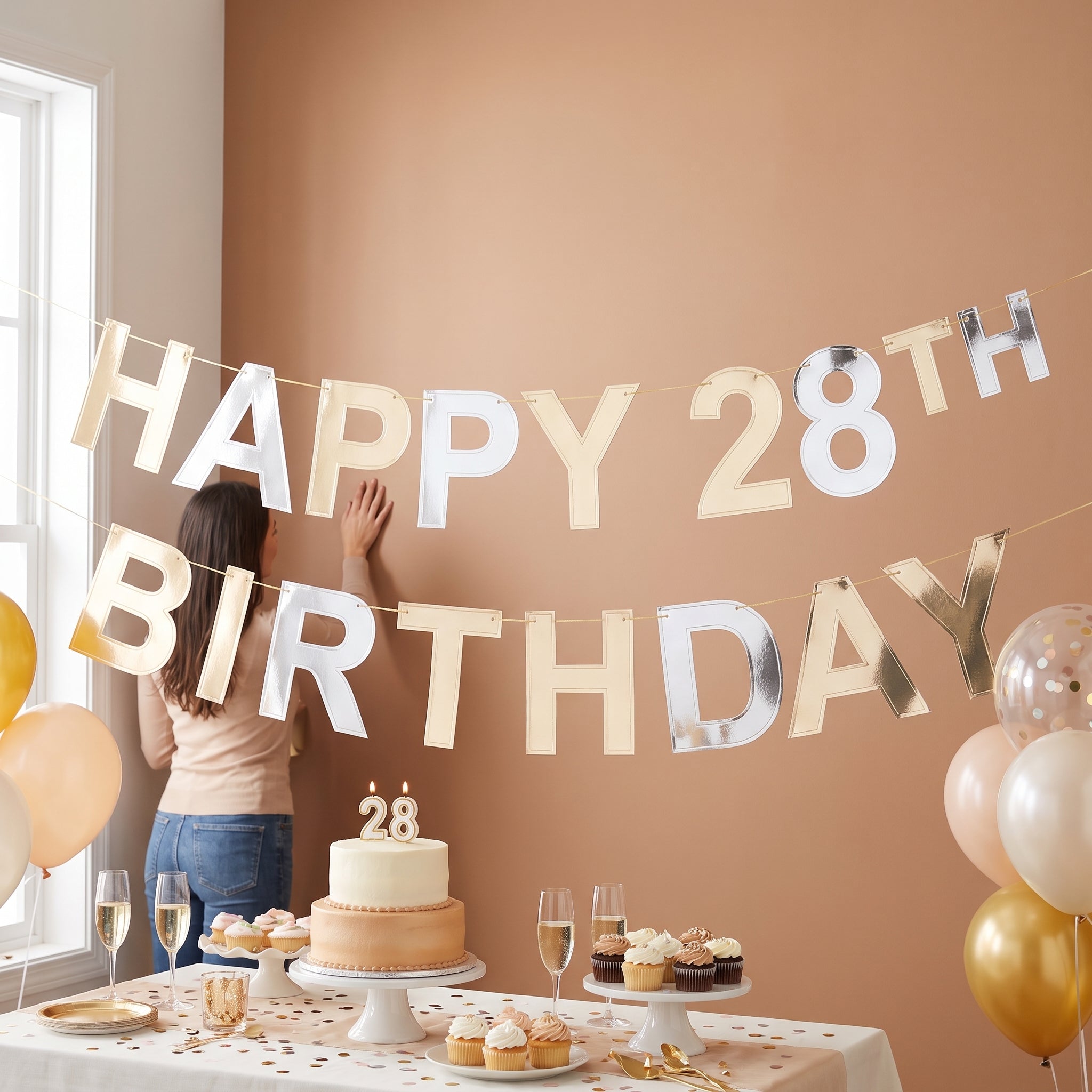 Bright Pastel Customizable Milestone Birthday Banner