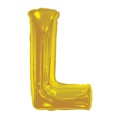 34 In. Gold Letter L Balloon
