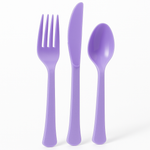 Lavender Heavyweight Plastic Cutlery Set - 7.5 in. - 24 Count
