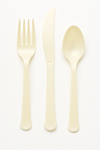 Brava! Vanilla Cream Plastic Cutlery Set - 24 Count