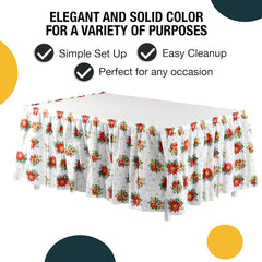 Christmas Printed Table Skirt | 6 Pack - 14 ft. x 29 in.
