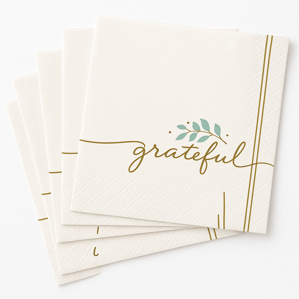 Simply Thankful Thanksgiving Dinner Napkins