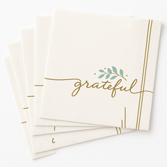 Simply Thankful Thanksgiving Dinner Napkins