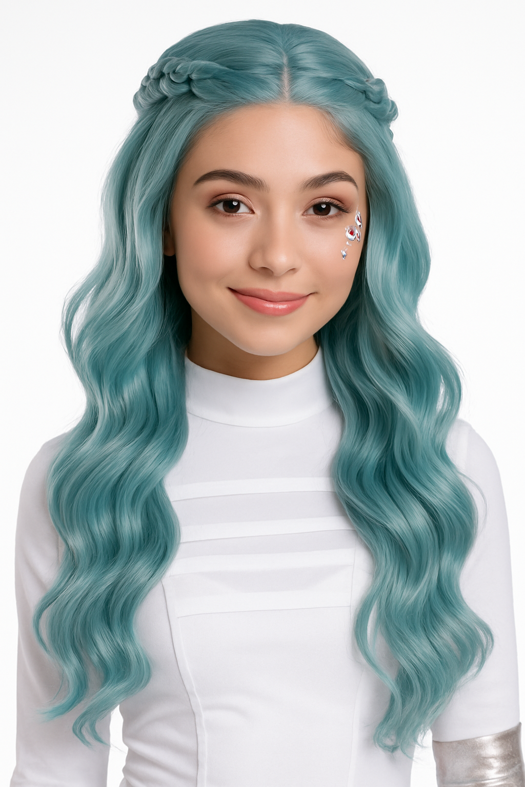 Disney Zombies 3 Addison Alien Blue Wig for Kids - Halloween Costume Accessory
