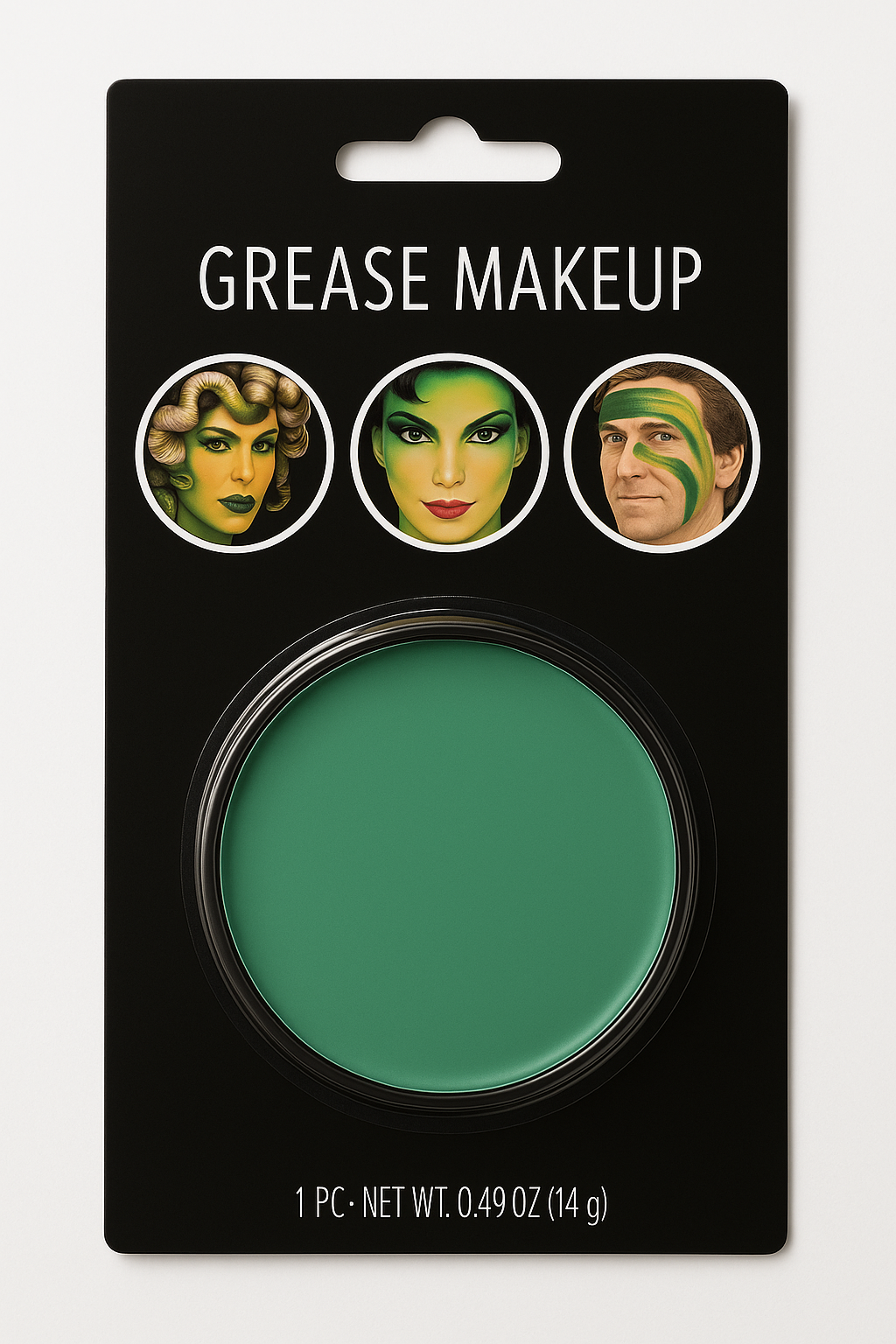 Green Grease Makeup for Halloween Costumes