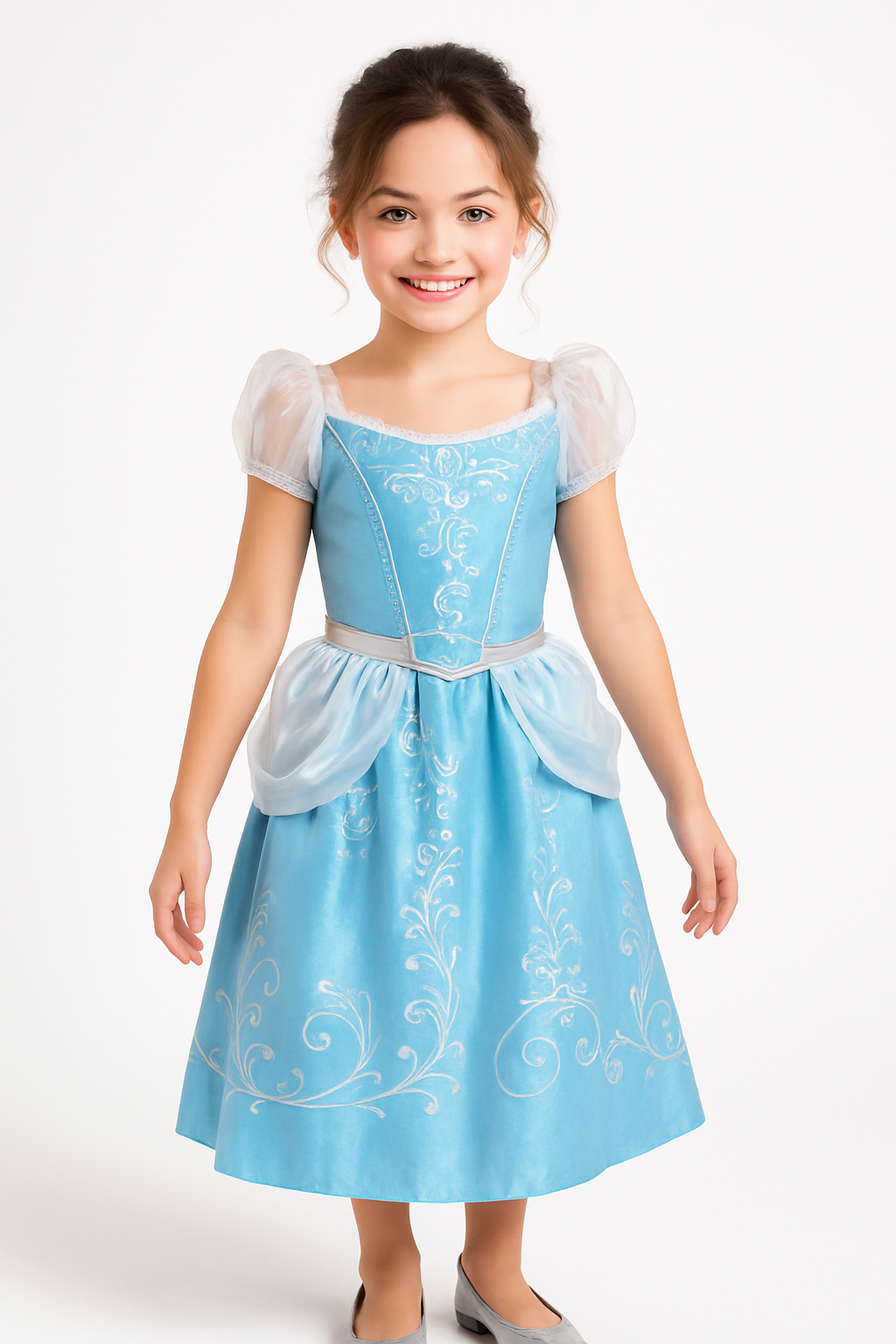 Enchanting Cinderella Princess Costume for Girls - Medium