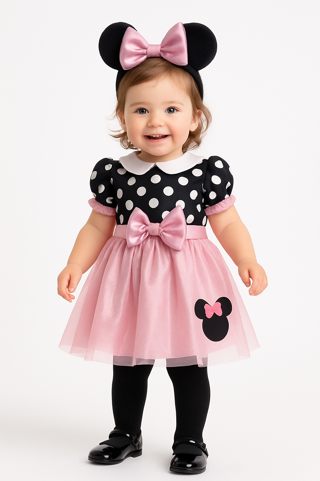 Infant Minnie Mouse Pink Halloween Costume with Headband