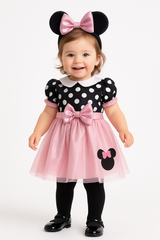Infant Minnie Mouse Pink Halloween Costume with Headband