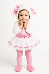 Adorable Infant Little Lamb Halloween Costume with Hood & Tights