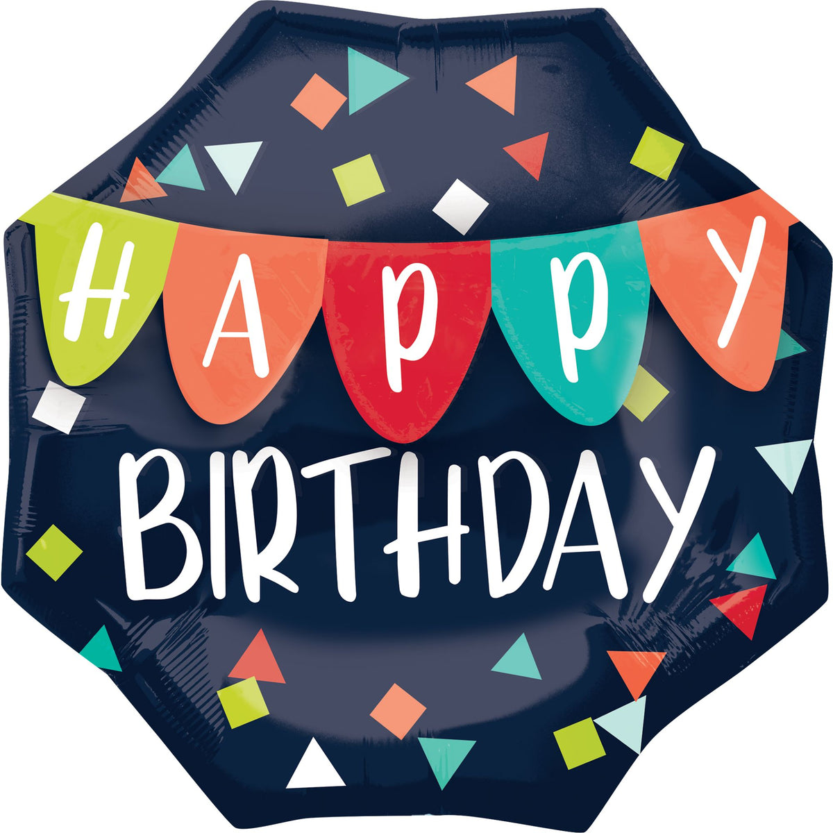 Colorful Happy Birthday Metallic Foil Balloon