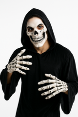 Eerie Skull and Hands Halloween Mask Set