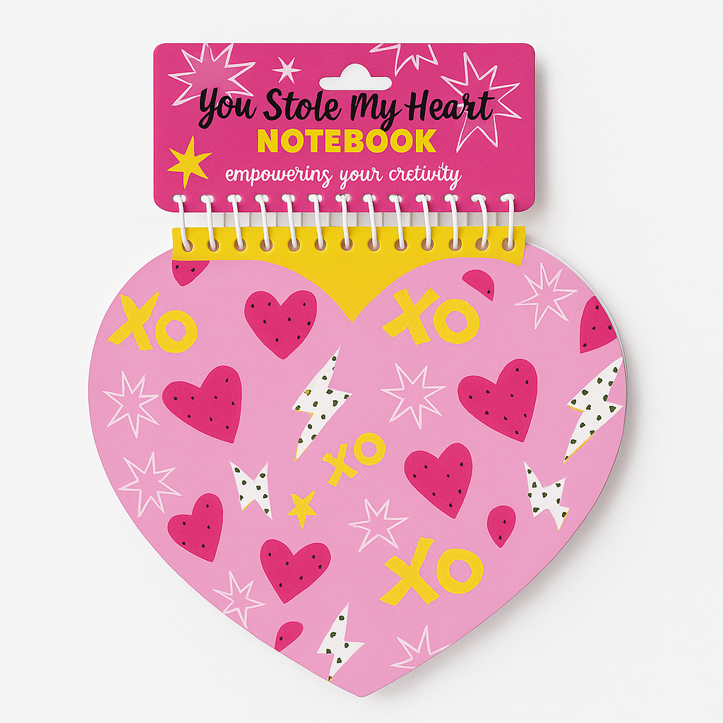Spiral Heart Shaped Valentine's Day Notebook