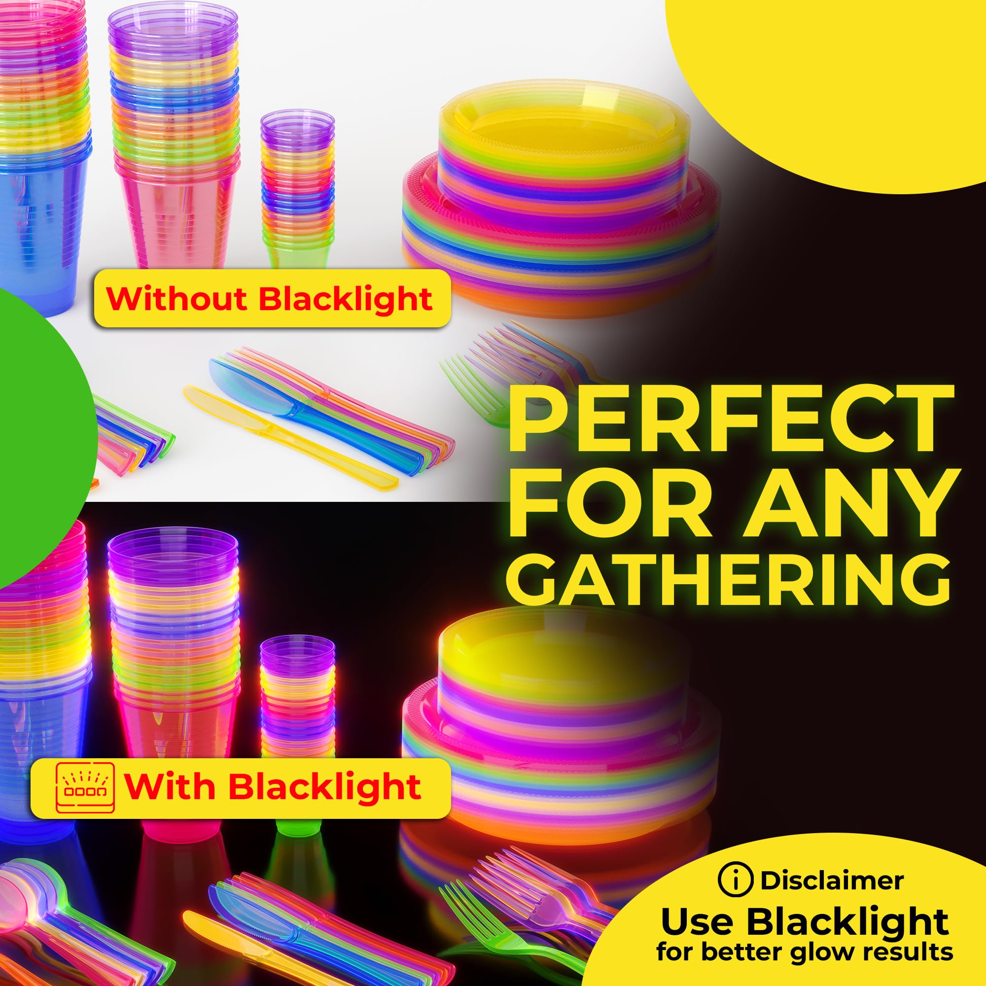 9 In. Neon Assorted Color Plastic Plates | Case of 720