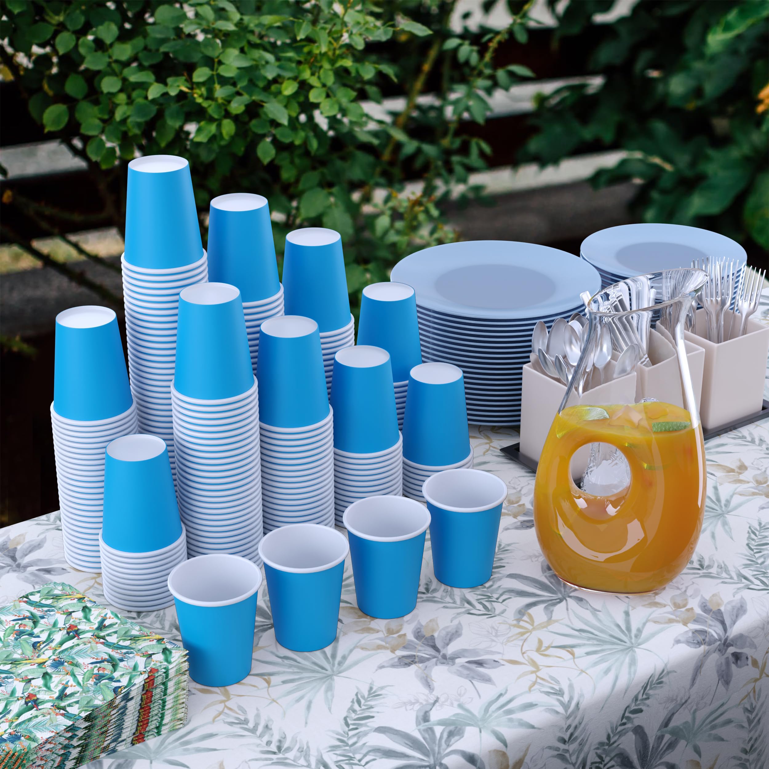 Unleashed - 9 Oz. Turquiose Paper Cups - 100 Ct.